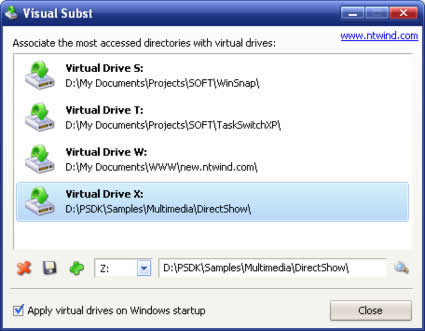 Visual Subst – virtual drives in effect
