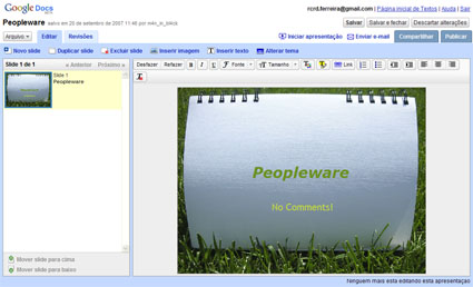“Google Powerpoint” já lançado