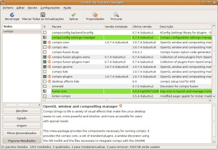 Compiz Fusion: Ícone e Painel de Controlo no Ubuntu