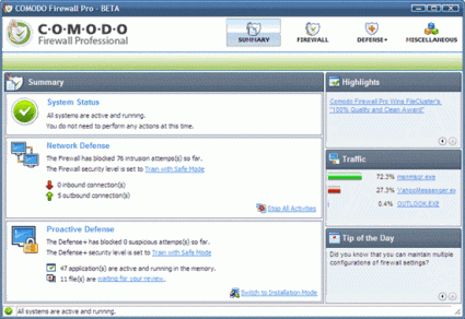 Comodo Firewall Pro 3.0.25.378