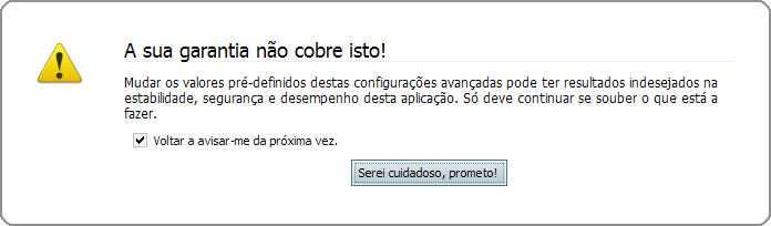 Firefox e o about:config