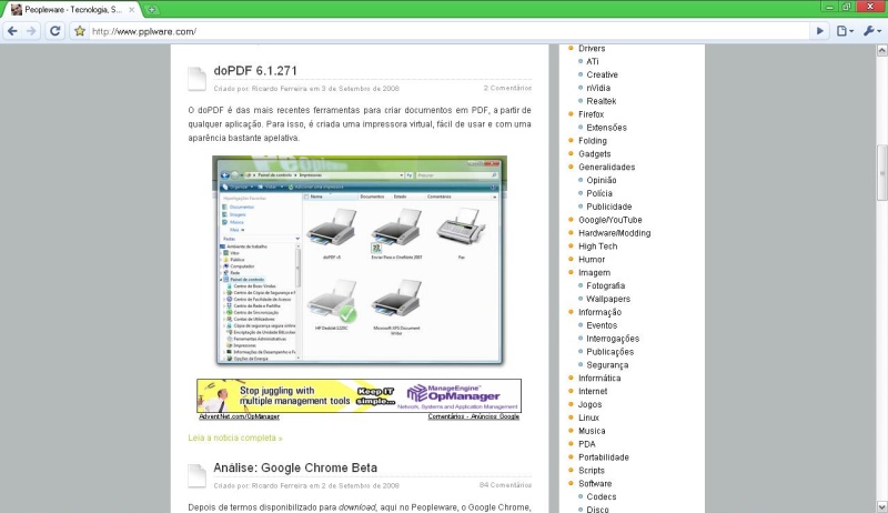 Temas para o Google Chrome!