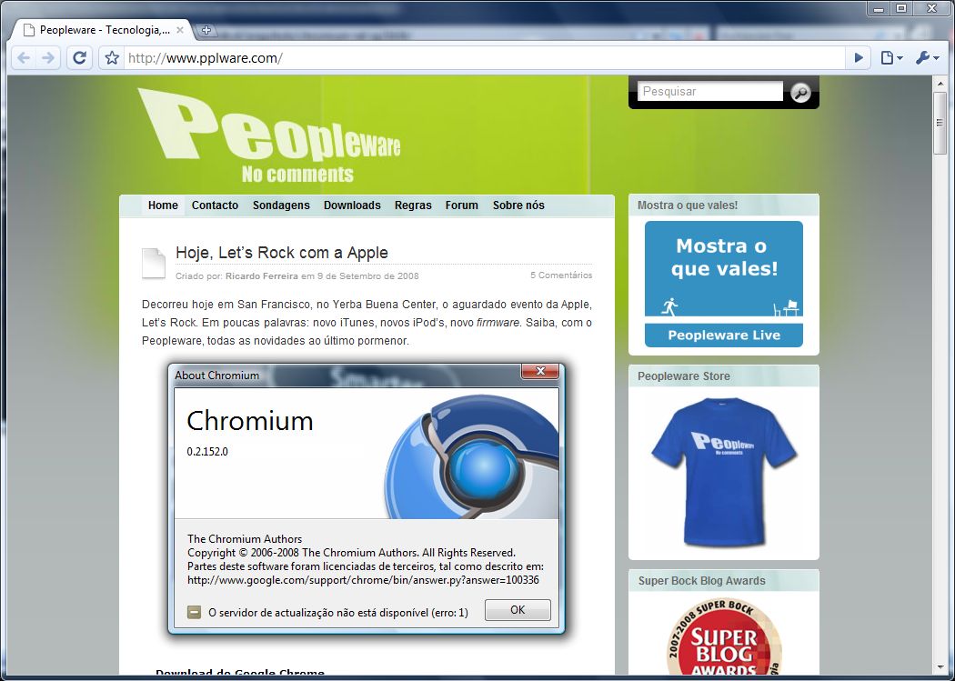 Google Chrome 0.2.152.0 Portable