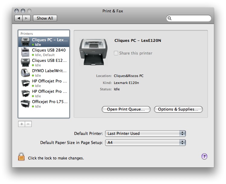 Dica Mac Os – Printer Pooling