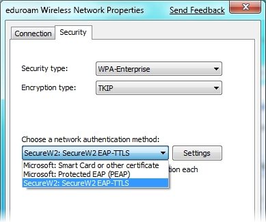 Rede eduroam no Windows 7 – SecureW2