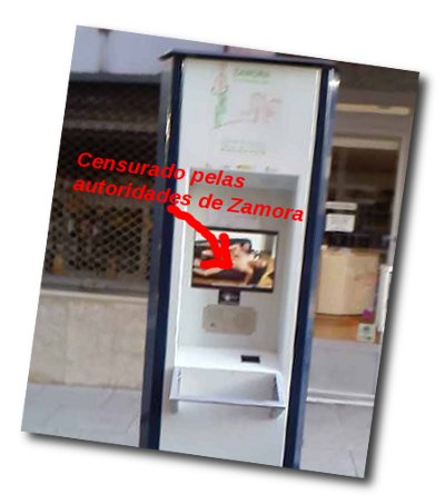 Pirata informático projecta filme picante num kiosk!