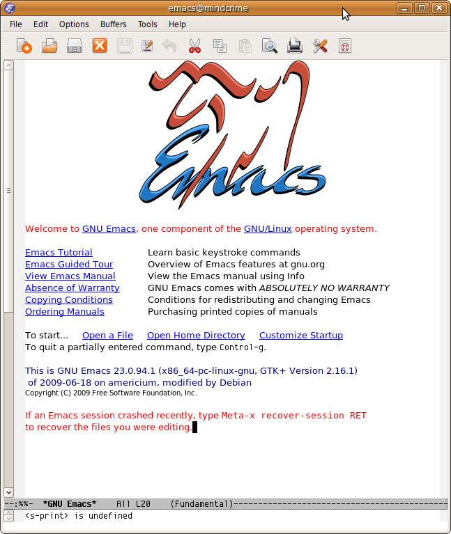 GNU Emacs 23.1