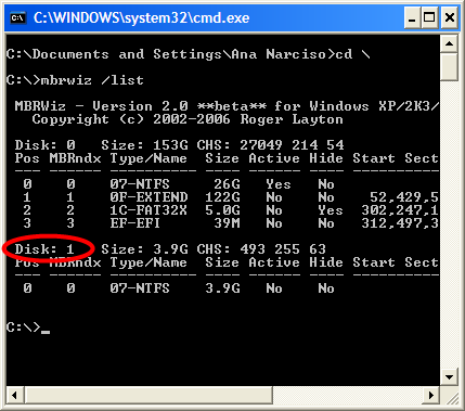 Windows 7 pela Pen USB usando Windows XP