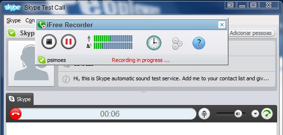 iFree Recorder – Grave as suas conversas no Skype