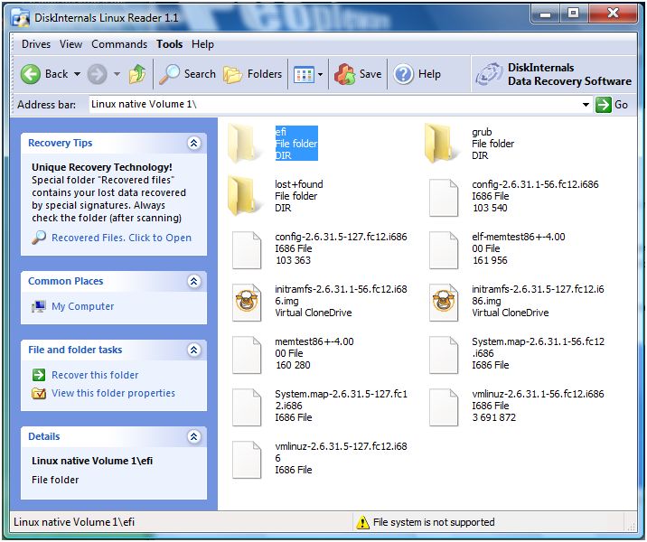 DiskInternals Linux Reader 1.1
