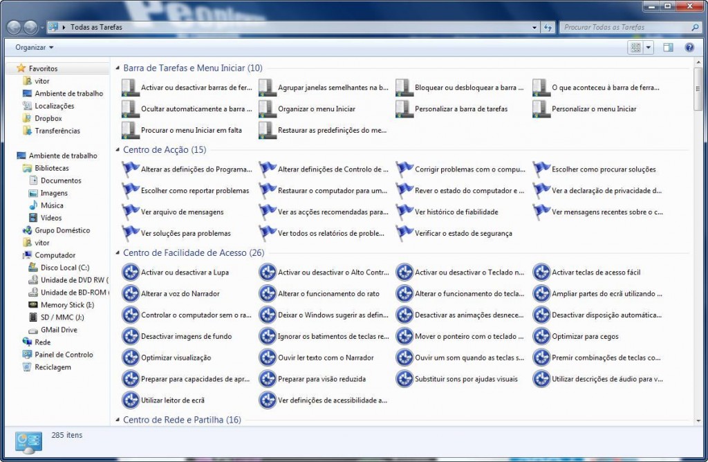 Windows – Crie um Super Painel de Controlo
