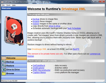 DriveImage XML 2.13 – Uma ferramenta para o seu disco rígido