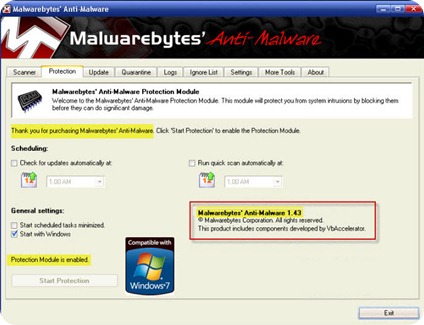 Malwarebyte 1.43 – Software anti-bicharada