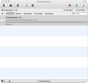 Transmission 1.82 – Os torrents na ‘rede’