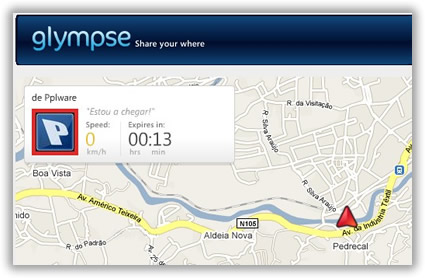 Glympse – Partilhe a sua localização!