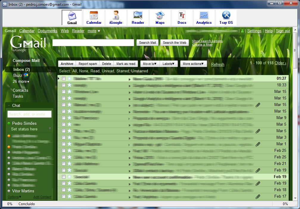 TrayOS – Todas as aplicações do Google no seu Desktop