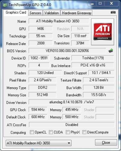 GPU-Z 0.4.0 – Conheça a sua placa gráfica por dentro