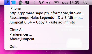 Jumpcut 0.64 – Copy / Paste ao infinito no Mac