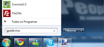 Dica: Pesquisar na Internet pelo Menu Iniciar