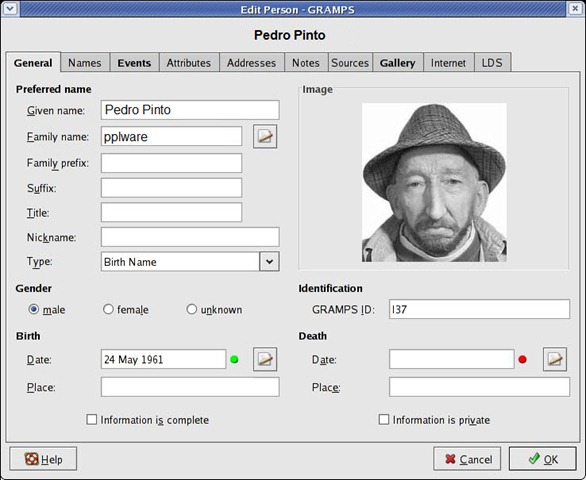 GRAMPS 3.2.2 – Cria a tua árvore genealógica no Ubuntu