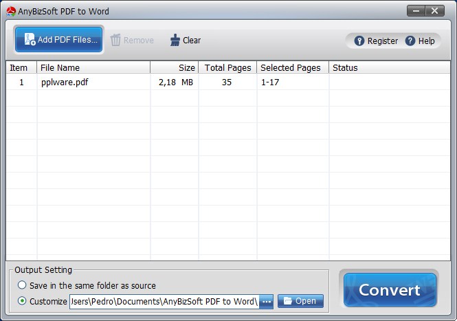 AnyBizSoft PDF to Word Converter – Converta os seus PDF’s