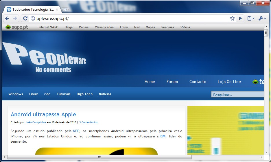 Chromium versão 6 – Mais um passo da Google?