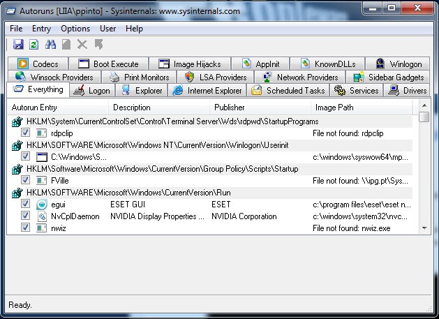 Microsoft disponibiliza o Autoruns 10.00