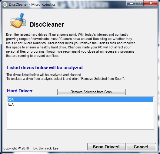 DiscCleaner – Acabe com o lixo no seu disco