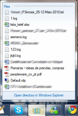 Piles – Os ficheiros recentes na ponta do rato