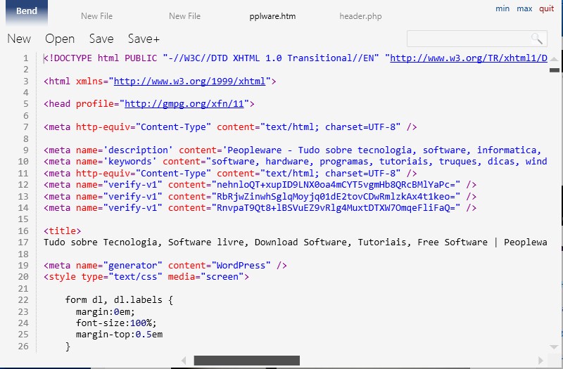 Bend – Um editor de texto diferente