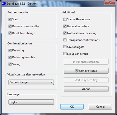 Desksave – Mantenha a posição dos seus ícones Desktop