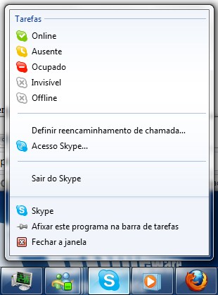 Dica: Remover o Skype da barra de tarefas