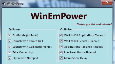 WinEmPower – Power e optimização no Windows 7 e 2008