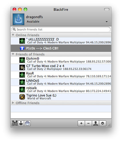 BlackFire 1.2.9 – O XFire no Mac