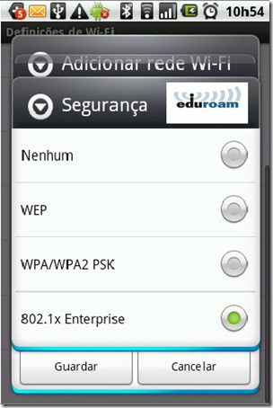 Configure a rede eduroam no Android – TMN A1