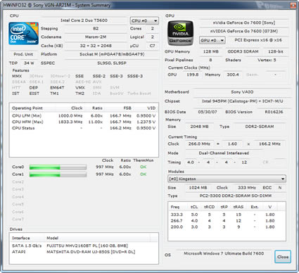 HWiNFO32 Portable 3.55