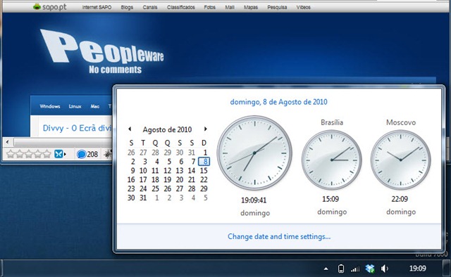 Dica: Diferentes fusos horários no Windows 7