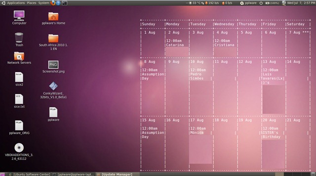 Google Calendar no Desktop do Ubuntu