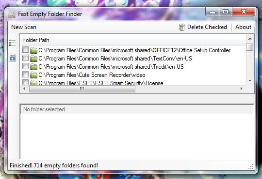 Fast Empty Folder Finder – Um detective privado