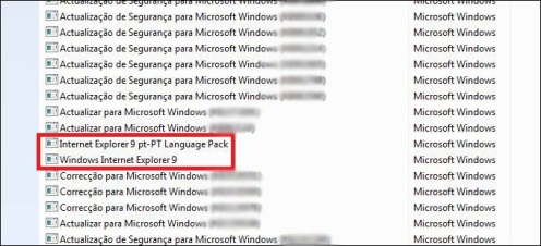 Actualização Internet Explorer 9