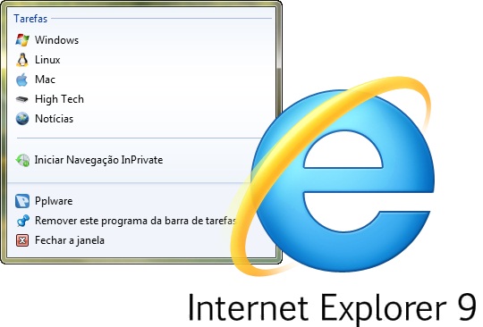 Jumplist IE9 – Jumplist optimizada para o seu site