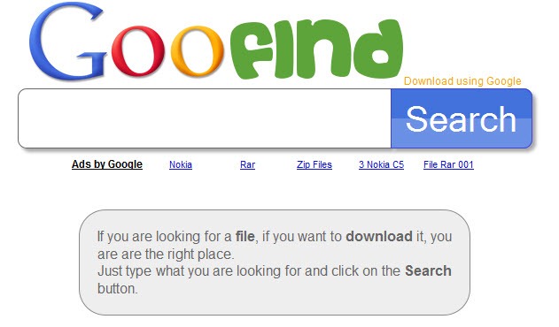 GooFind – Download de ficheiros via Google