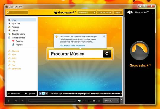 Grooveshark – Um Servidor de Música no seu PC