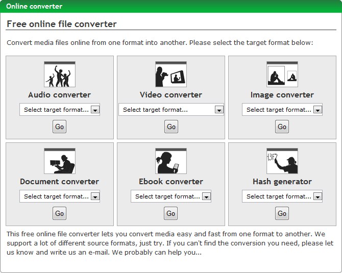 Online-ConVert – Converta tudo on-line