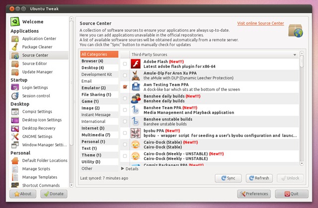 Ubuntu Tweak 0.5.7 &ndash; Um presente para o novo Ubuntu 10.10