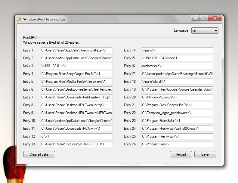 WindowsRunHistoryEditor – Reveja os comandos do Windows