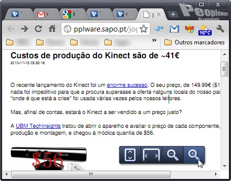 Dica: desactivar o leitor PDF do Chrome