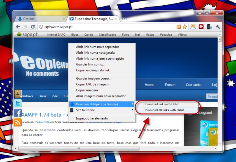 Extensão Chrome: Download Helper (by Google)