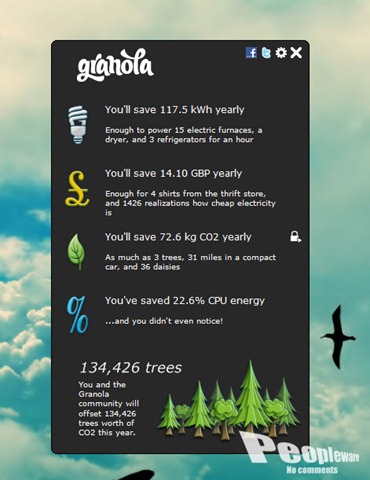Granola – Poupe energia com o seu PC