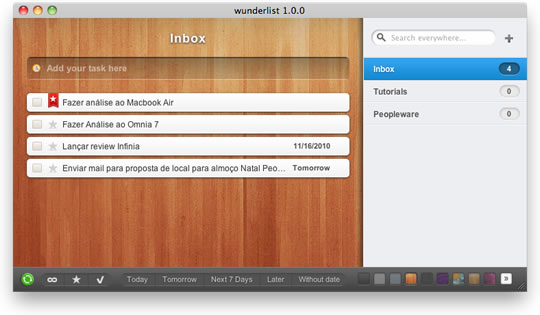 Wunderlist 1.0.0 – Elegante Lista de Tarefas